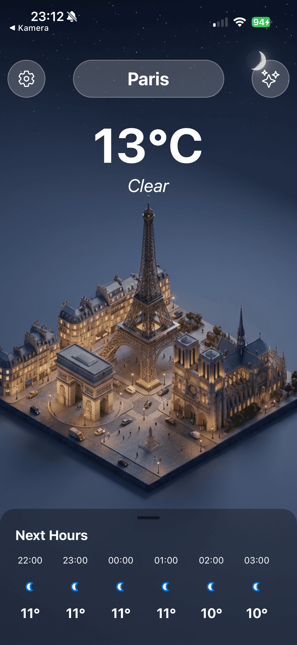 CitiScene AI weather scene showing sunny conditions in Paris